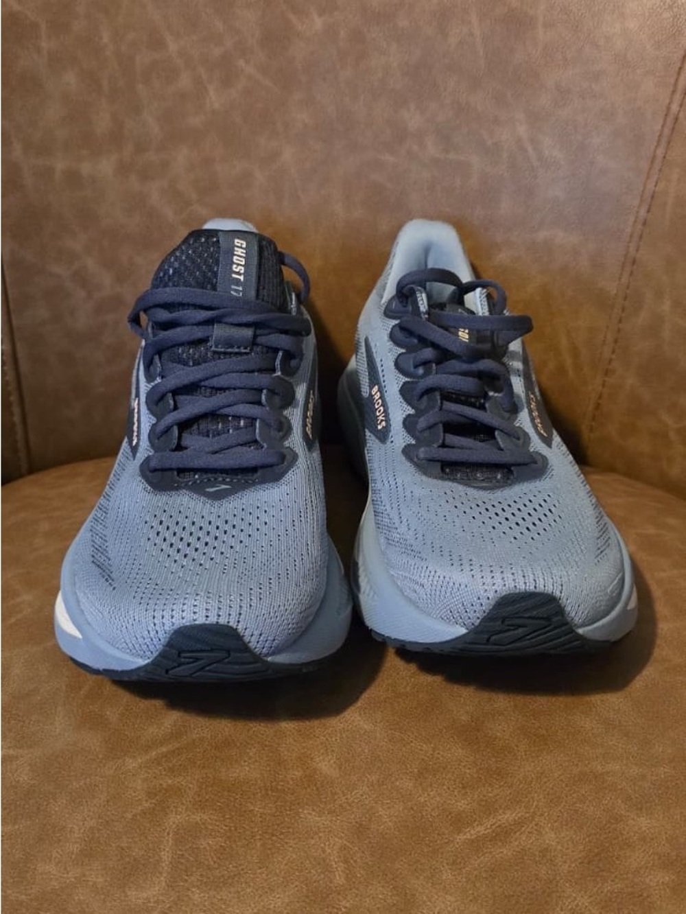Brooks Ghost 14 Running Shoes - Light Blue with Navy Accents
